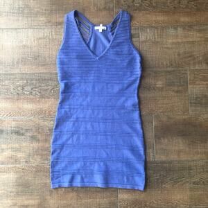 Do & Be Purple Bodycon Racerback Mini Dress Large